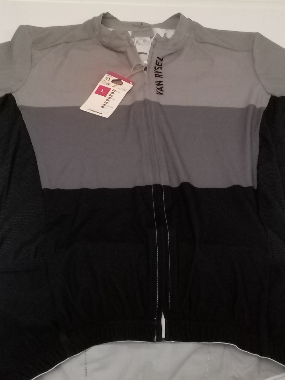 Van Rysel Men's Gray & Black Lightweight Cycling Jacket